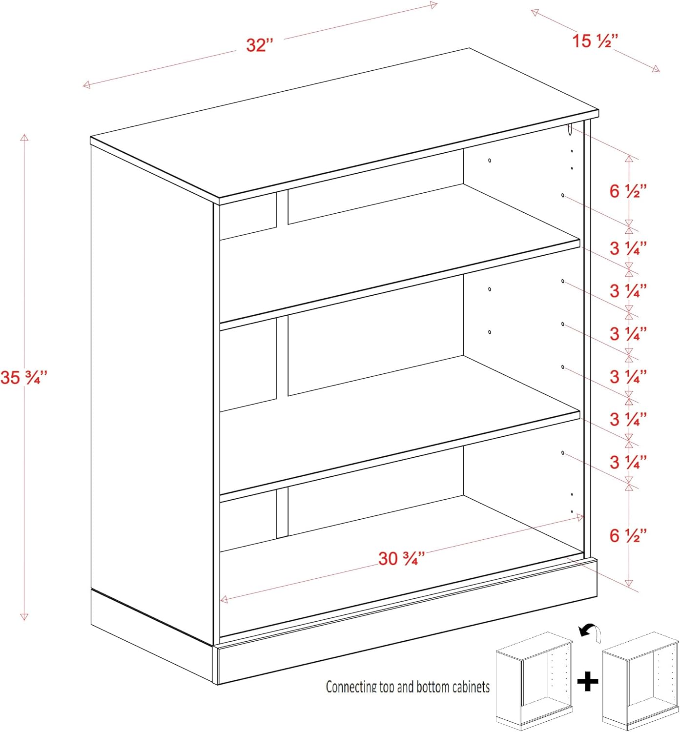 Palace Imports 100% Solid Wood Kitchen Pantry w/ 4 Glass Doors, White, 32" w x 71.5" h, Renewable Eco-Friendly Wood, Made in Brazil