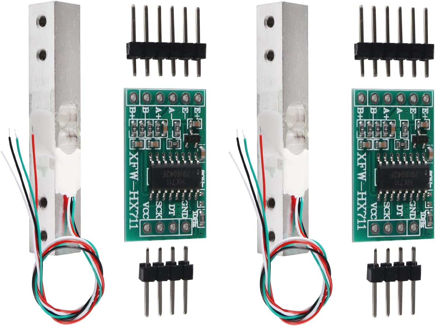 2Set HX711 Weight Sensor Kit Amplifier AD Converter Breakout Pressure Sensor Module Digital Load Cell Weight Sensor 10KG