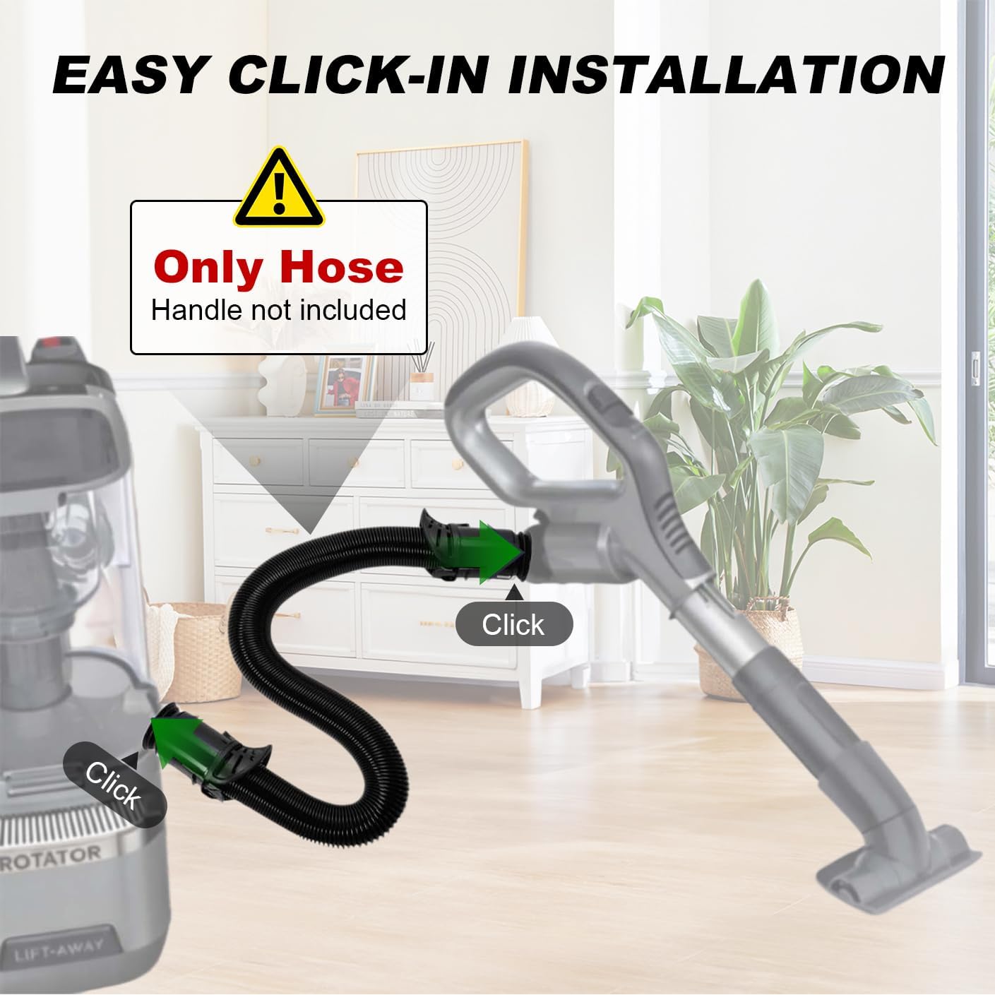 Hose Replacement Compatible with Shark LA502 LA322 LA300 LA555 LA700 LA701 LA702 Navigator Rotator Lift-Away Vacuum Cleaner, Stretch Vacuum Hose Extends Up to 8.2ft, Navigator Replacement Hose Part