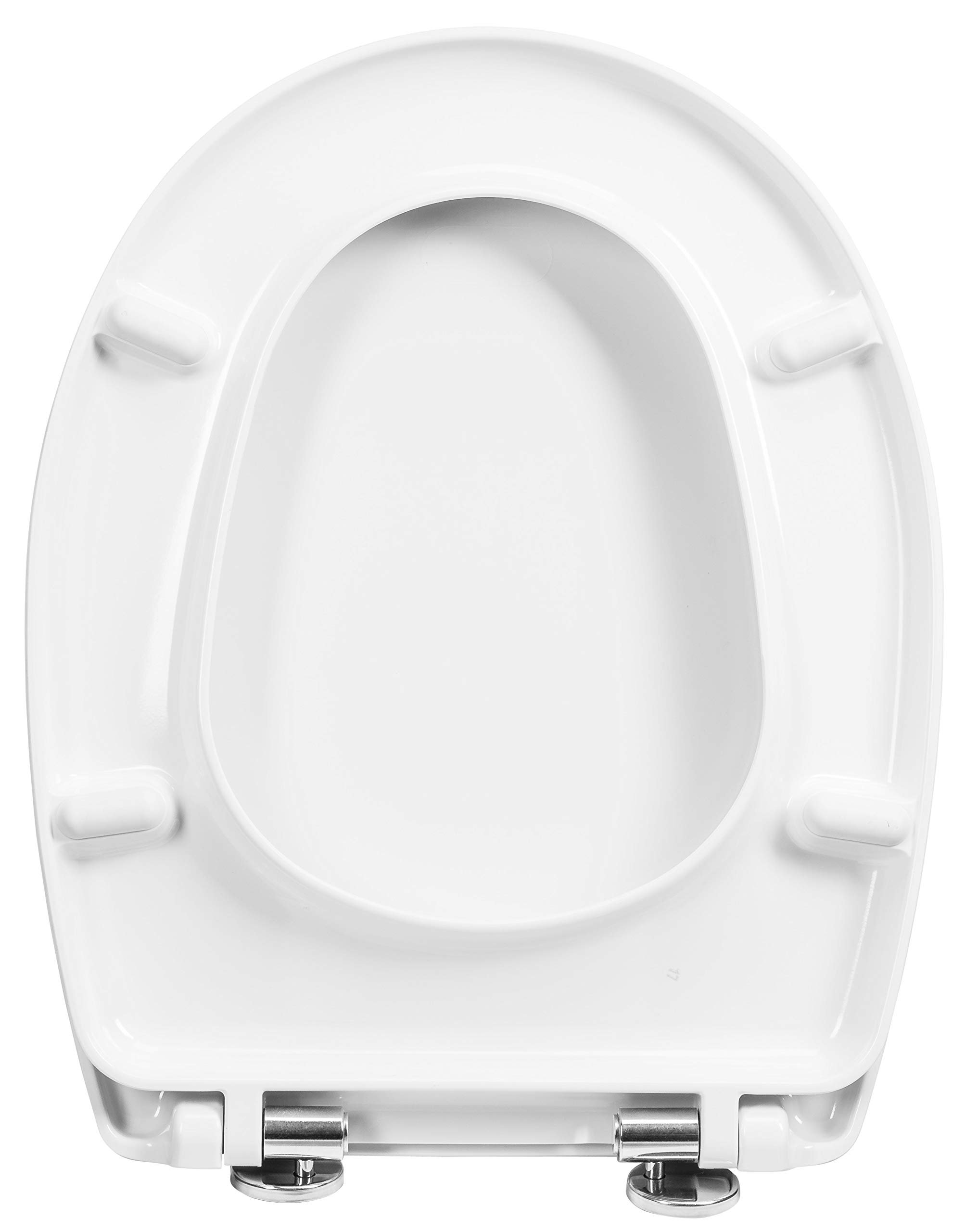 Cornat deska sedesowa "Edolo" – klasyczny biały wygląd – łatwy w pielęgnacji duroplast – funkcja Quick up & Clean – wolnoopadająca – wygodny montaż od góry/deska sedesowa/deska sedesowa/KSEDSC00