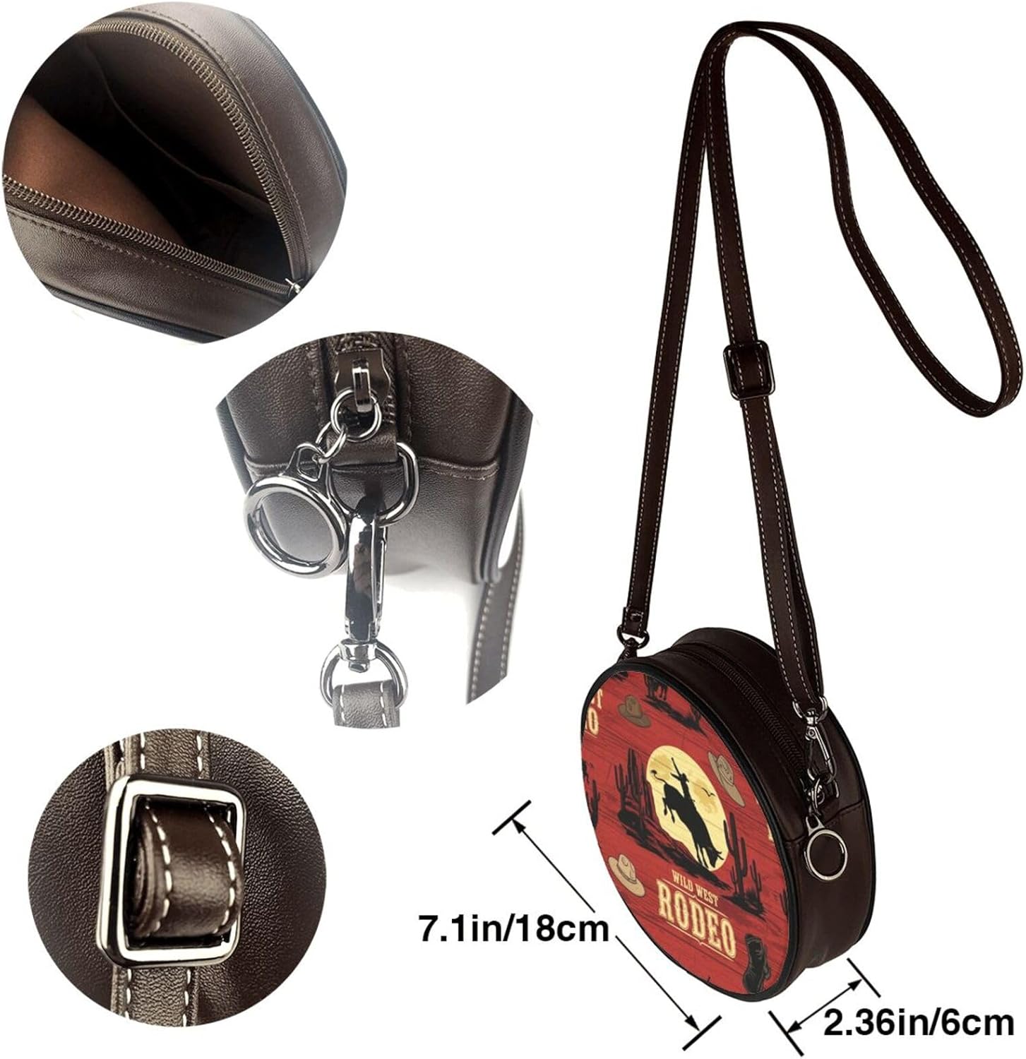 Stylish Handbags Purse, Sleek Crossbody Bag with Top Zipper - Image 5