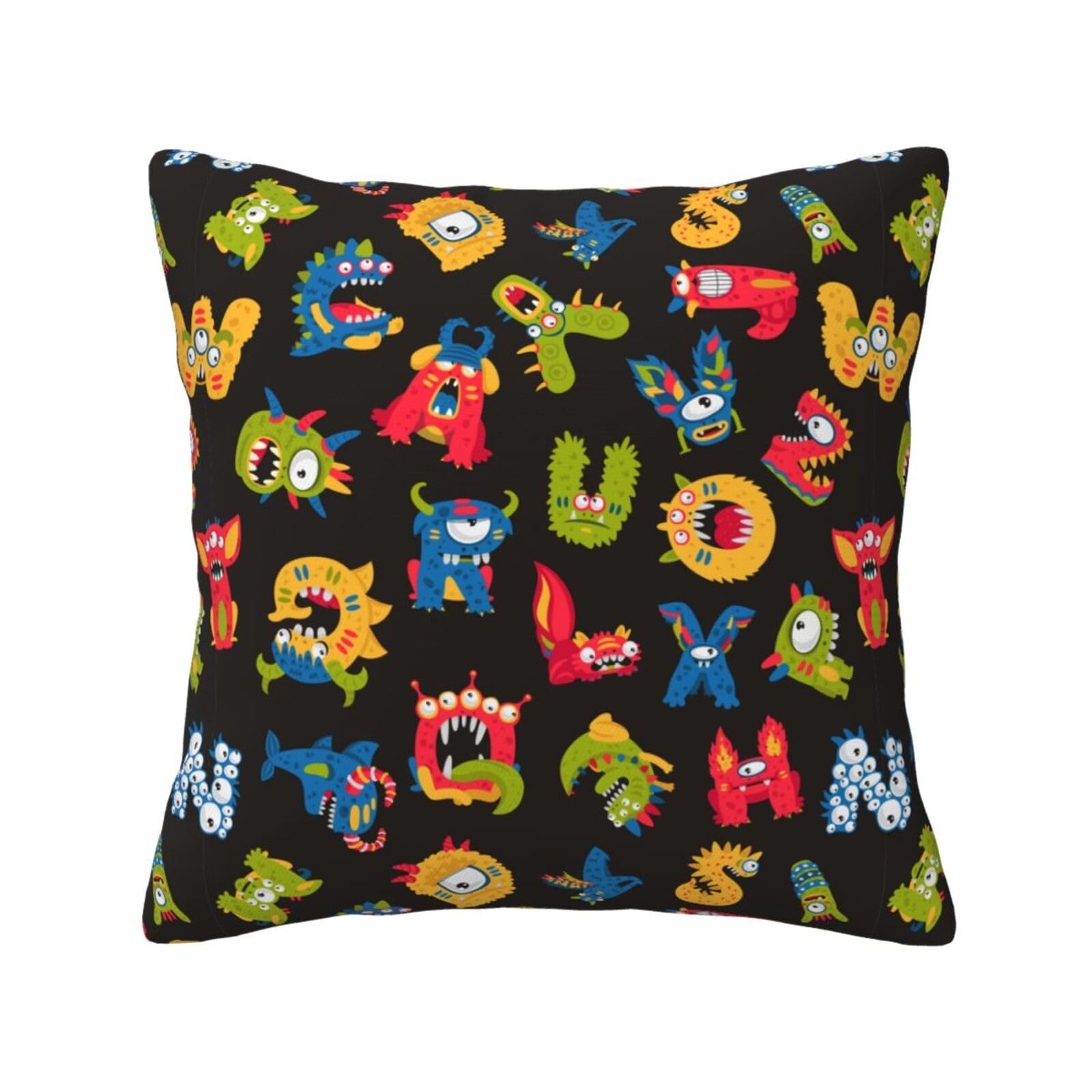 GebskiMonsters -Throw Pillow Covers 18"X18" Throw Pillows for Couch Sofa Outdoor Pillow Inserts Pillow Cases Decorative Pillows for Bed