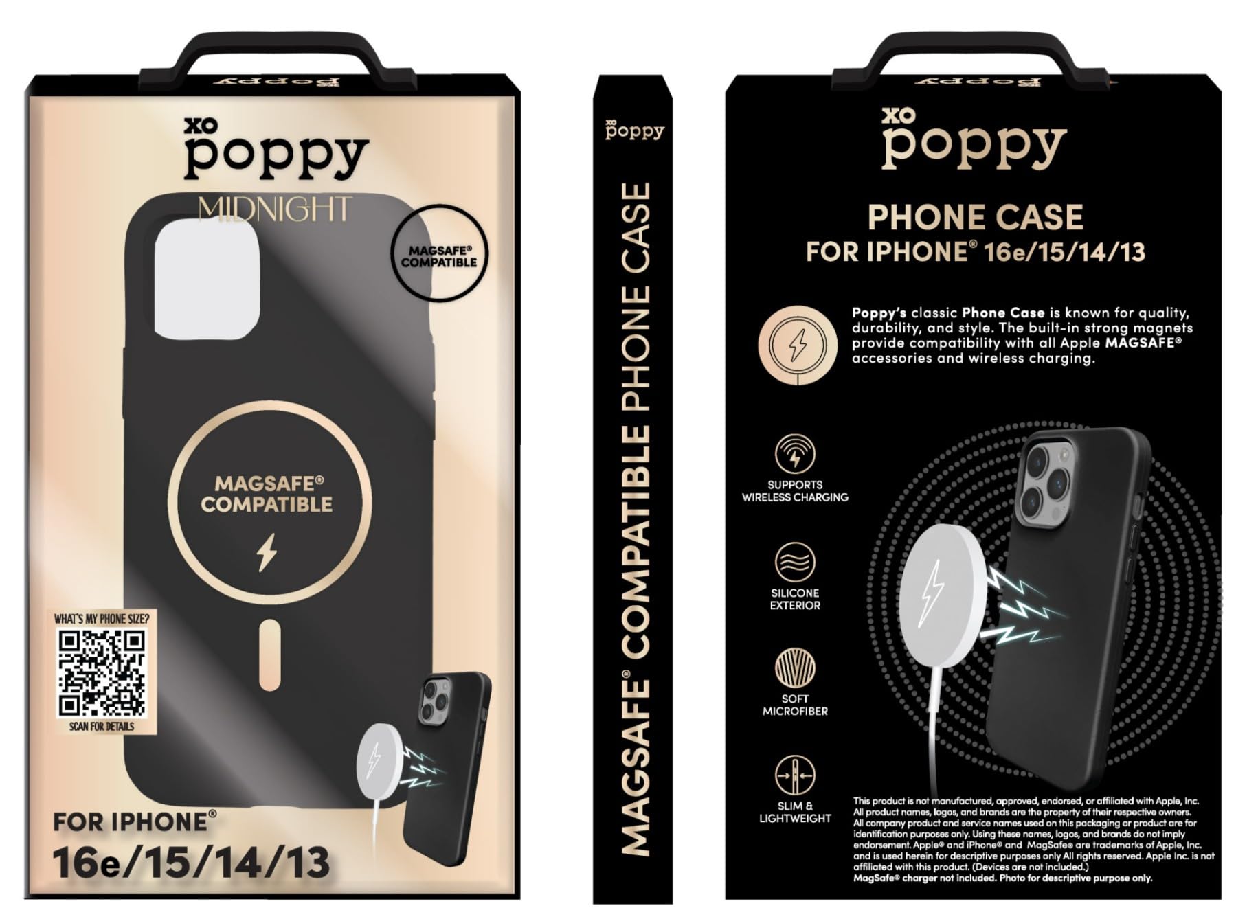 Amazon.com: XO Poppy Silicone Case for iPhone 17 Pro Max, MagSafe  Compatible, Slim Protective Cover with Wireless Charging Support, Black :  Cell Phones & Accessories