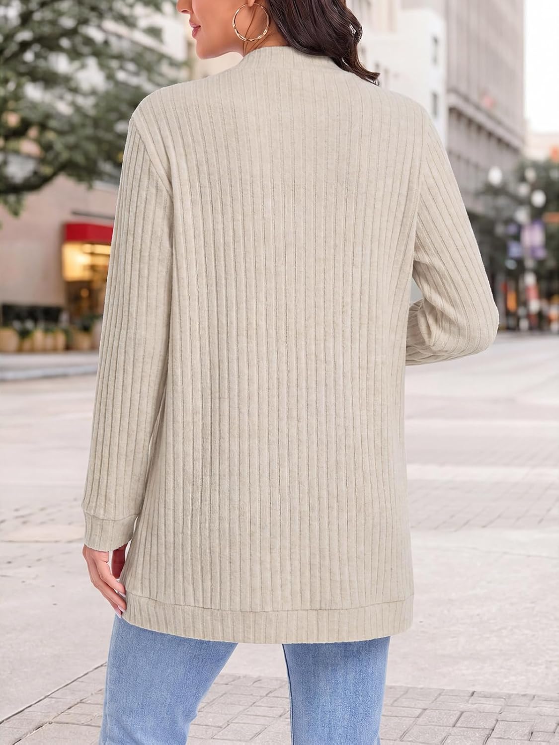 HOTGIFT Women's Cardigan Long Sleeve Open Front 2026 Lightweight Knit Casual Outwear with Pockets (M-3XL)