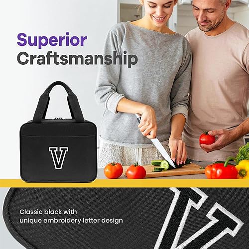 Miniatura 4 de Lonchera para hombres, bolsa de almuerzo personalizada para el trabajo de mujeres, bolsa térmica de almuerzo reutilizable con aislamiento para