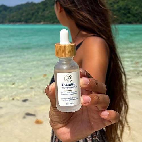 Miniatura 7 de MAYU Jarra de agua Strctured en espiral + gotas minerales concentradas de trazas iónicas (paquete de 3)