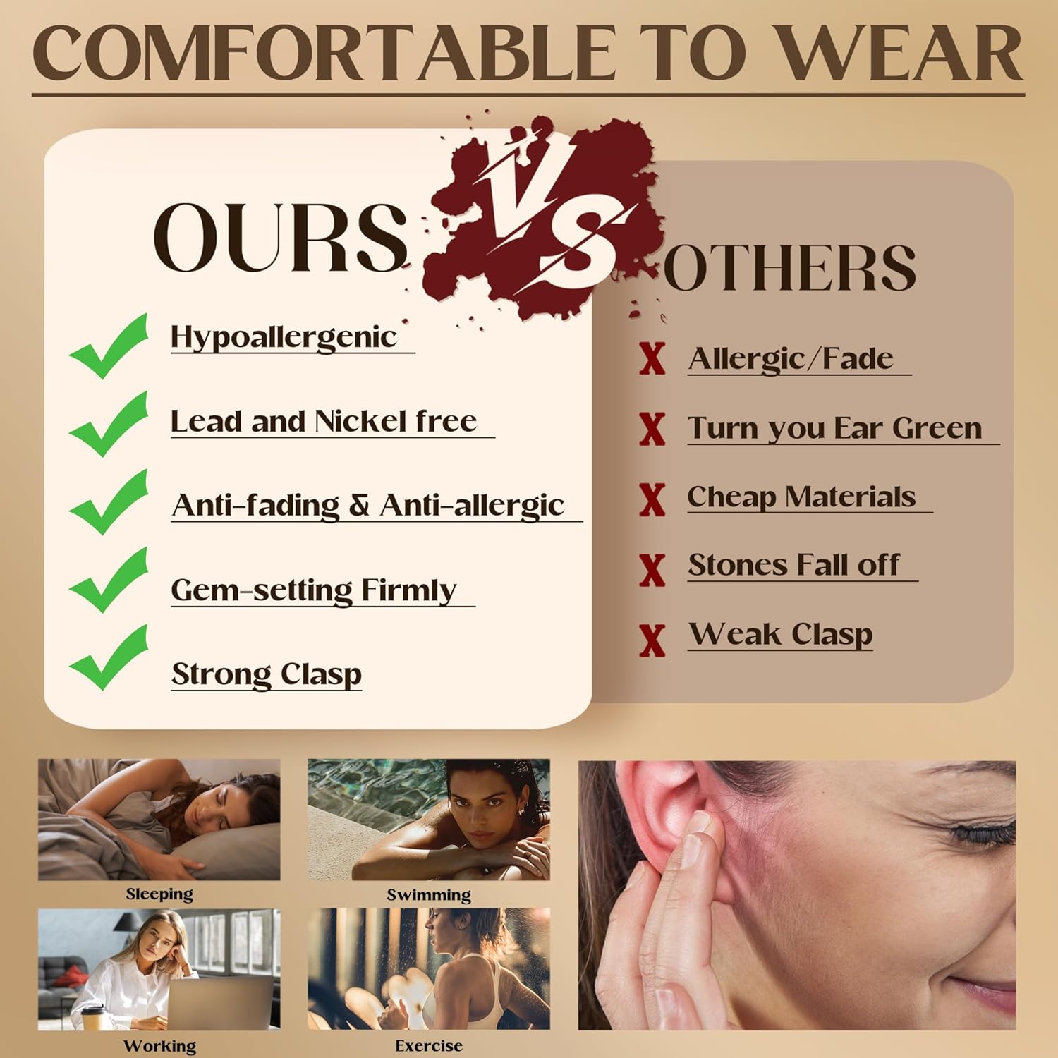 LOYALLOOK Small Gold Hoop Earrings for Women Trendy 14K Gold Plated Chunky Huggie Earrings Stacks Hypoallergenic Dainty Twisted CZ Cartilage Hoop Earring Sets for Multiple Piercing Lightweight - Image 5