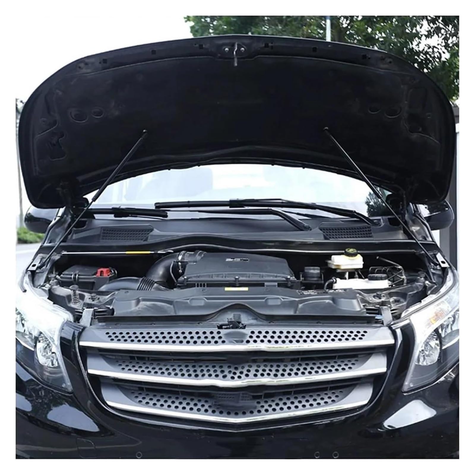 Capot Avant Ressort pour Benz pour Vito pour Viano pour Classe V W447 2014-2022 Capot Avant De Voiture Couvercle Ressorts Support Levage Barres Choc Tige À Gaz(Red)