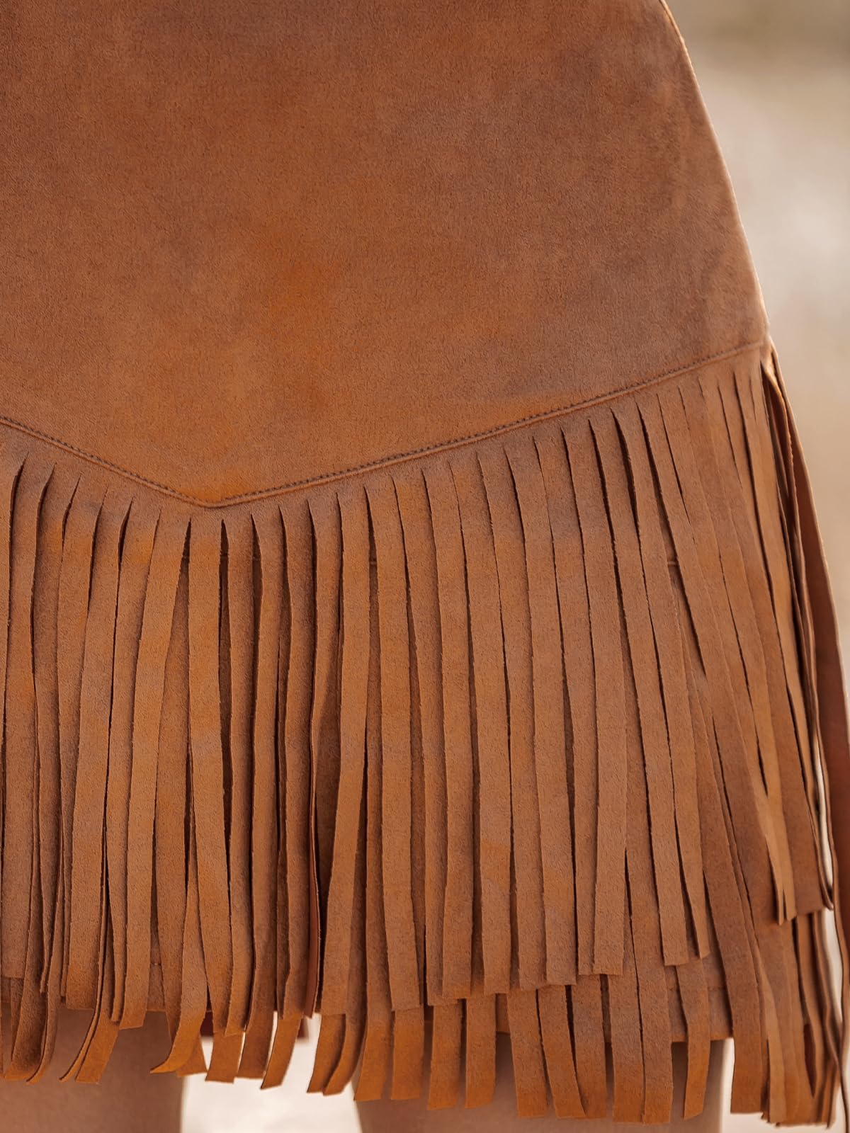 CUPSHE Minigonna da donna in terracotta a vita alta con frange casual aderente a trapezio da ufficio matita da donna