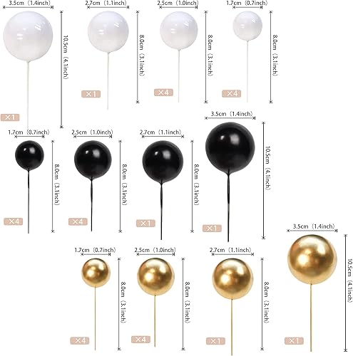 Miniatura 2 de Rsstarxi 30 bolas de espuma para tartas, bolas de espuma, perlas de imitación, forma de bola, para cupcakes, decoración para baby shower, boda,