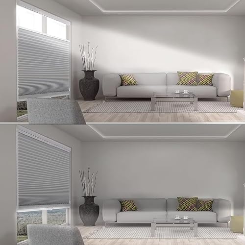 Miniatura 5 de MYshade Persianas celulares personalizadas de arriba hacia abajo, abajo hacia arriba, filtrado de luz, persianas celulares sin cordones, fáciles de