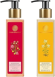 Forest Essentials Silkening Shower Wash Iced Pomegranate &amp; Kerala Lime &amp; Forest essentials Silkening Shower Wash Mashobra ...