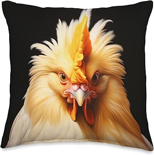 Pop Perks Throw Pillow and Tote Bag Store Country Charm Farmer's Pride Farm Poultry Chicken or Hen Throw Pillow, 16x16, Multicolor
