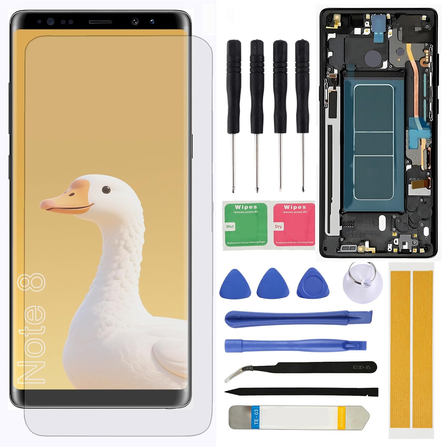 Screen Replacement for Samsung Galaxy Note 20 Ultra 5G LCD N985U N986U 6.9" Assembly LCD Display Touch Screen Digitizer with Repair Tools Frame Bronze