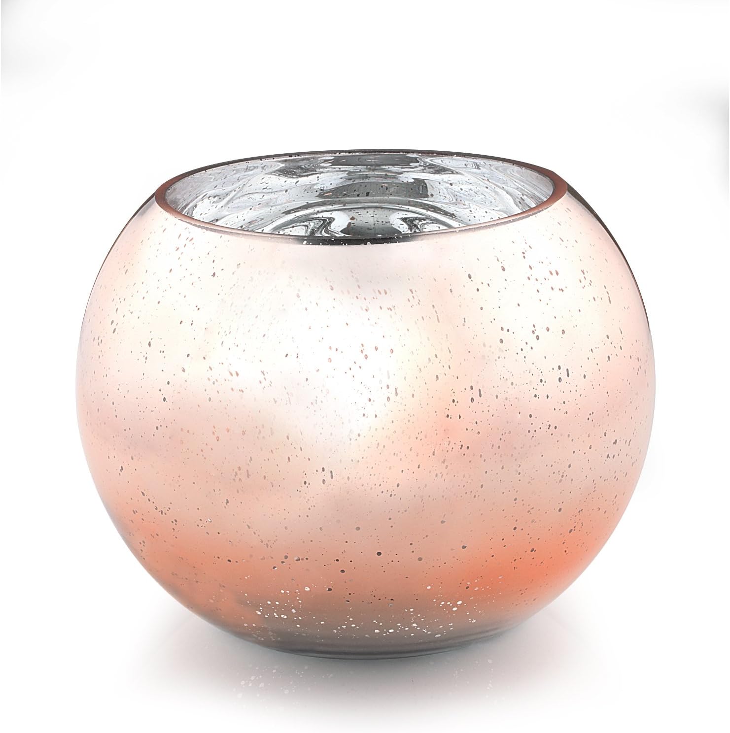 WGV Bowl Glass Vase, Diameter 8", Height 6", Open Width 5", (Multiple Choices) Red Bubble Planter Fish Bowl for Wedding Event Home Decor, 1 Piece (VBW0008RD)