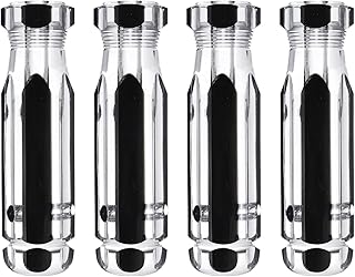 HARFINGTON 4pcs Pre-Drilled Blank Screwdriver Tool Handles 6.3mm Hole 103mm Length PVC Plastic Replacement Grips, Clear Black