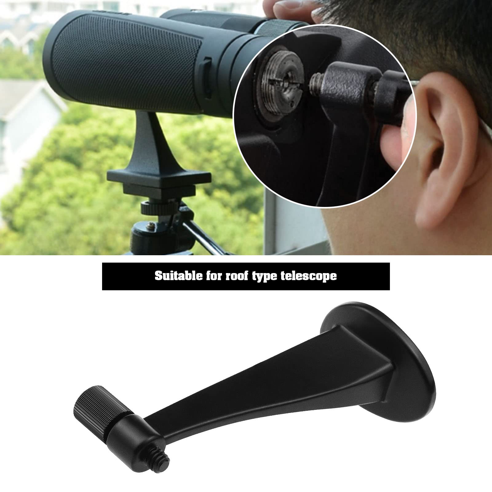SG Store Fernglas-Stativadapter 1/4 Zoll Stativbefestigungsadapter Vollmetall-Fernglas-Stativhalterung Halter Ständer für Dachfernglas-Teleskop Metall Schwarz