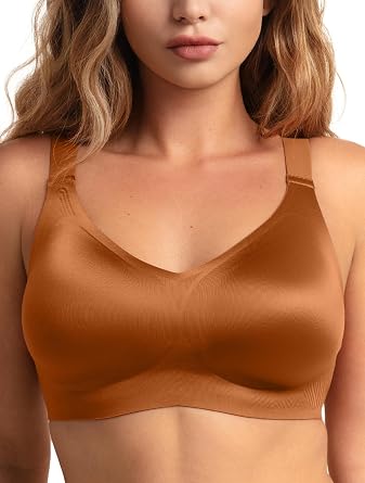 COMFELIE Bras for Women 2025 Luxury Satin Curve Pop NanoSoft Seamless Wireless Bra with Laundry Bag