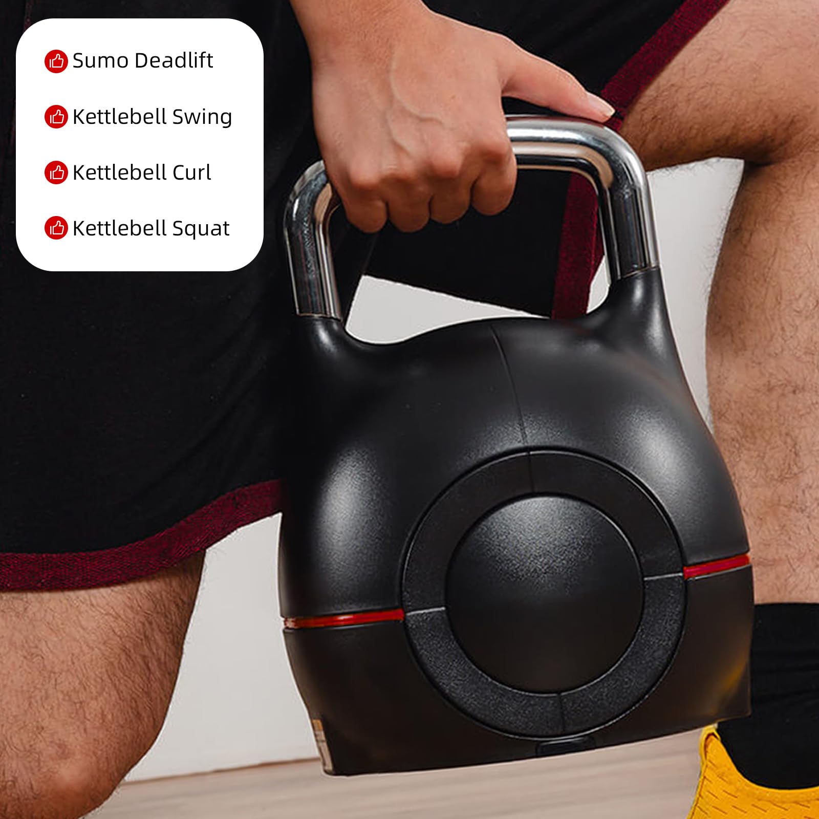 Pesa rusa ajustable, 7 en 1 de 2 a 20 kg, mango de aluminio sólido, ajuste rápido de peso para gimnasio en casa, adecuado para entrenamiento de fuerza de personas en todas las etapas.