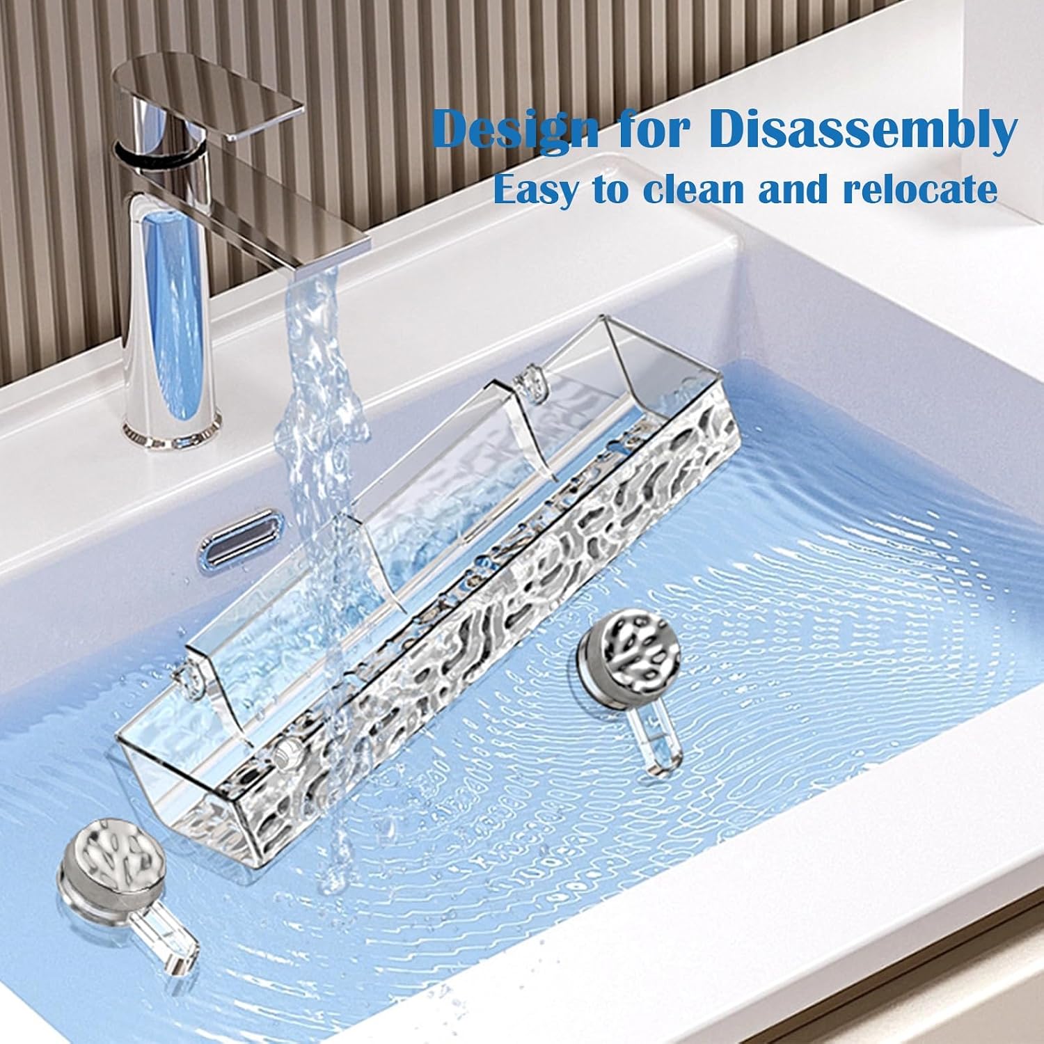 Corrugated Suction Cup Storage Holder,Wall Mounted Suction Cup Storage Box,No Drilling Shower Shelf for Bathroom,Kitchen and Shower(Clear,Triangle)