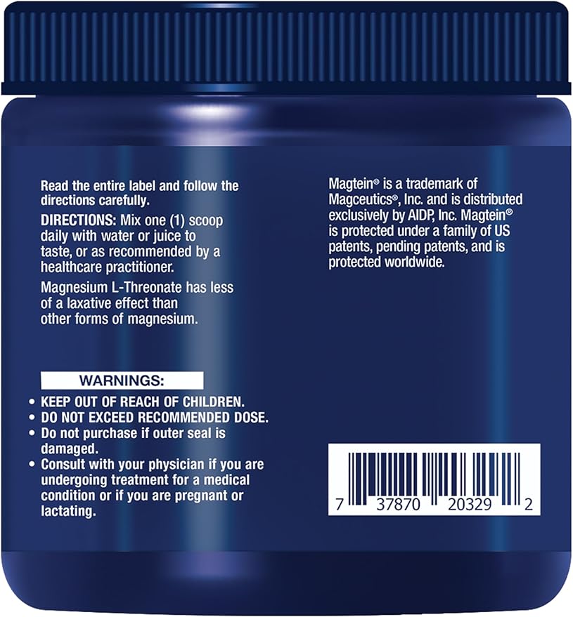 Life Extension Neuro-Mag Magnesium L-Threonate Powder (Tropical Punch) - Ultra-Absorbable Magnesium - Supports Memory, Focus, Cognitive Function & Mood - Gluten free, Non-GMO, Vegetarian (30 Servings)