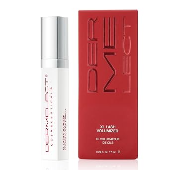 Dermelect XL Lash Volumizer for Lashes and Brows Anti Aging Serum with Peptides, Conditioning Treatment for Brittle, Thin, Sparse Eyelashes & Brows 0.24 oz