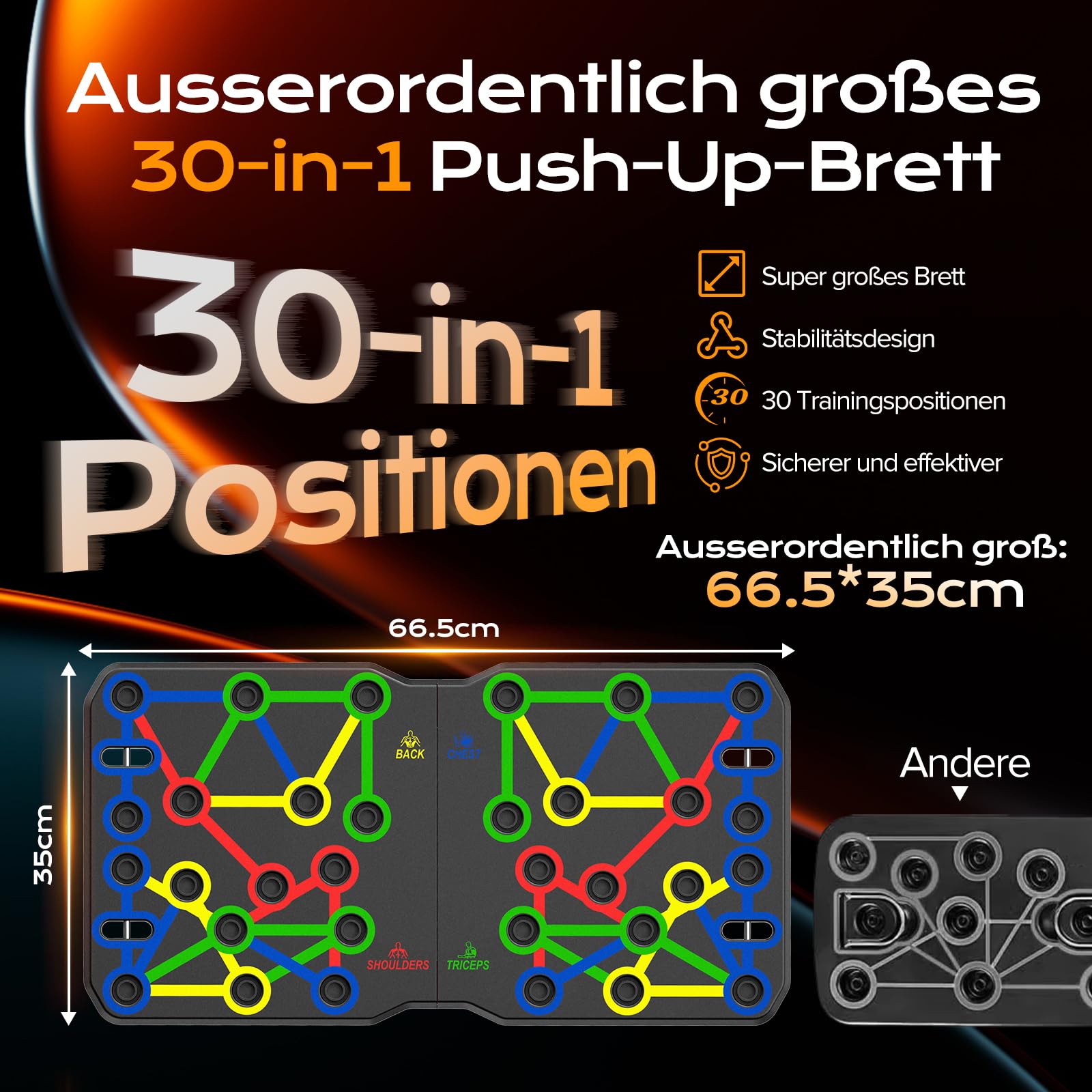 AERLANG Liegestützgriffe Fitnessgeräte für zuhause Tragbares Multi-in-One Push-up-Board-Set Effizientes Muskeltraining für Männer und Frauen