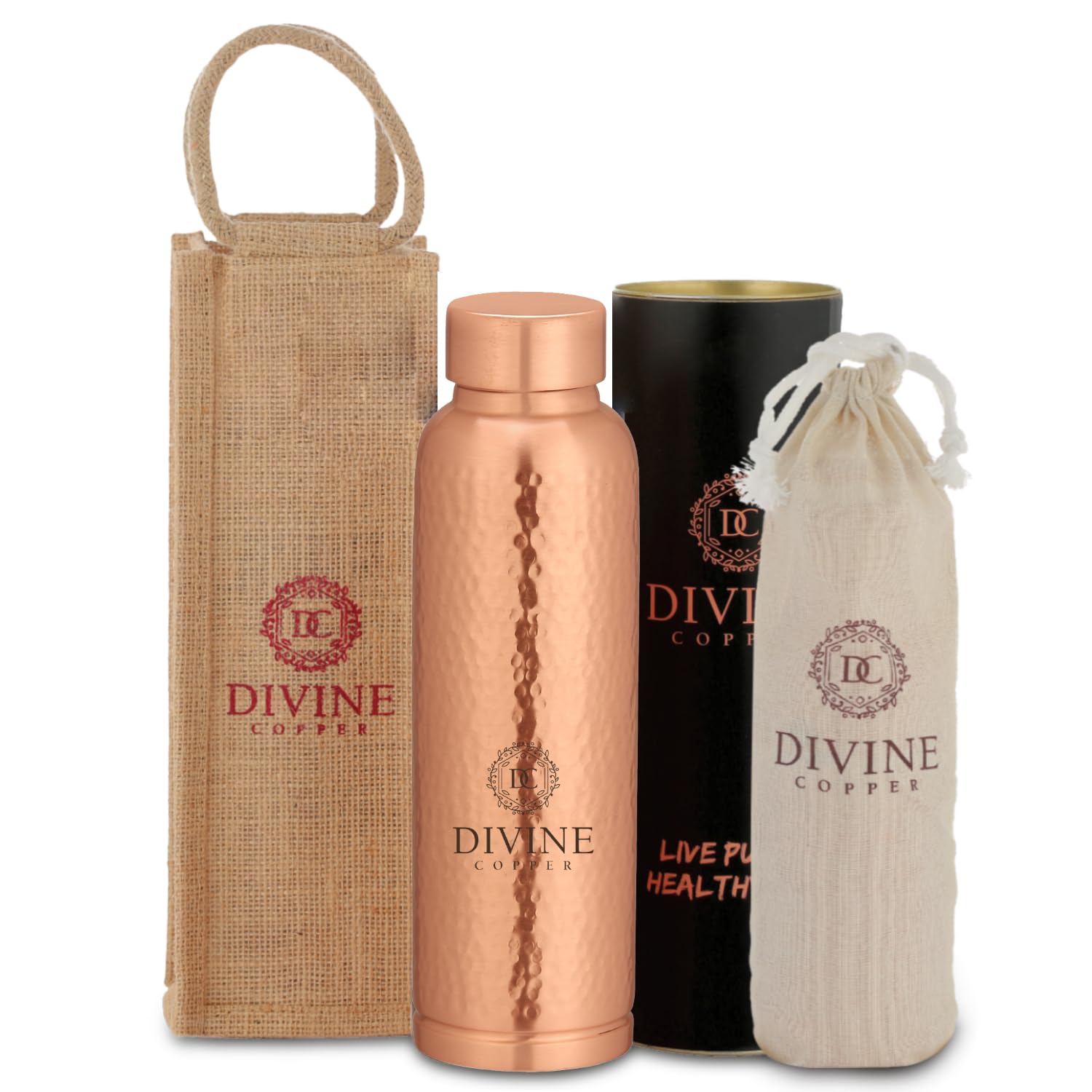 Divine copper Oreo Premium Copper Water Bottle, 99% Pure Copper, Antibacterial, Handcrafted, Best for Gifts, Easy to Clean, Leak-Proof (Regular Pack, Oreo Hammered Natural Color) (B0DBQ3GVY2) Amazon Price History, Amazon Price Tracker