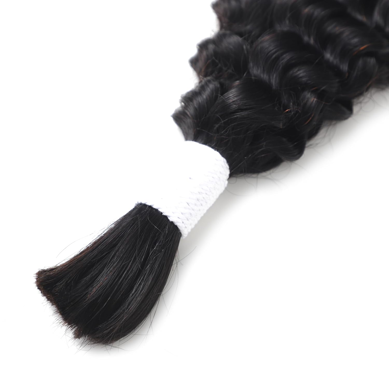 Human Braiding Hair for Boho Braids 2 Bundles 100g 20Inch Water Wave Human Hair Braiding Hair 12A Brazilian Virgin No Weft Hair Extensions for Bohemian Knotless Braids Bulk Human Hair for Braiding