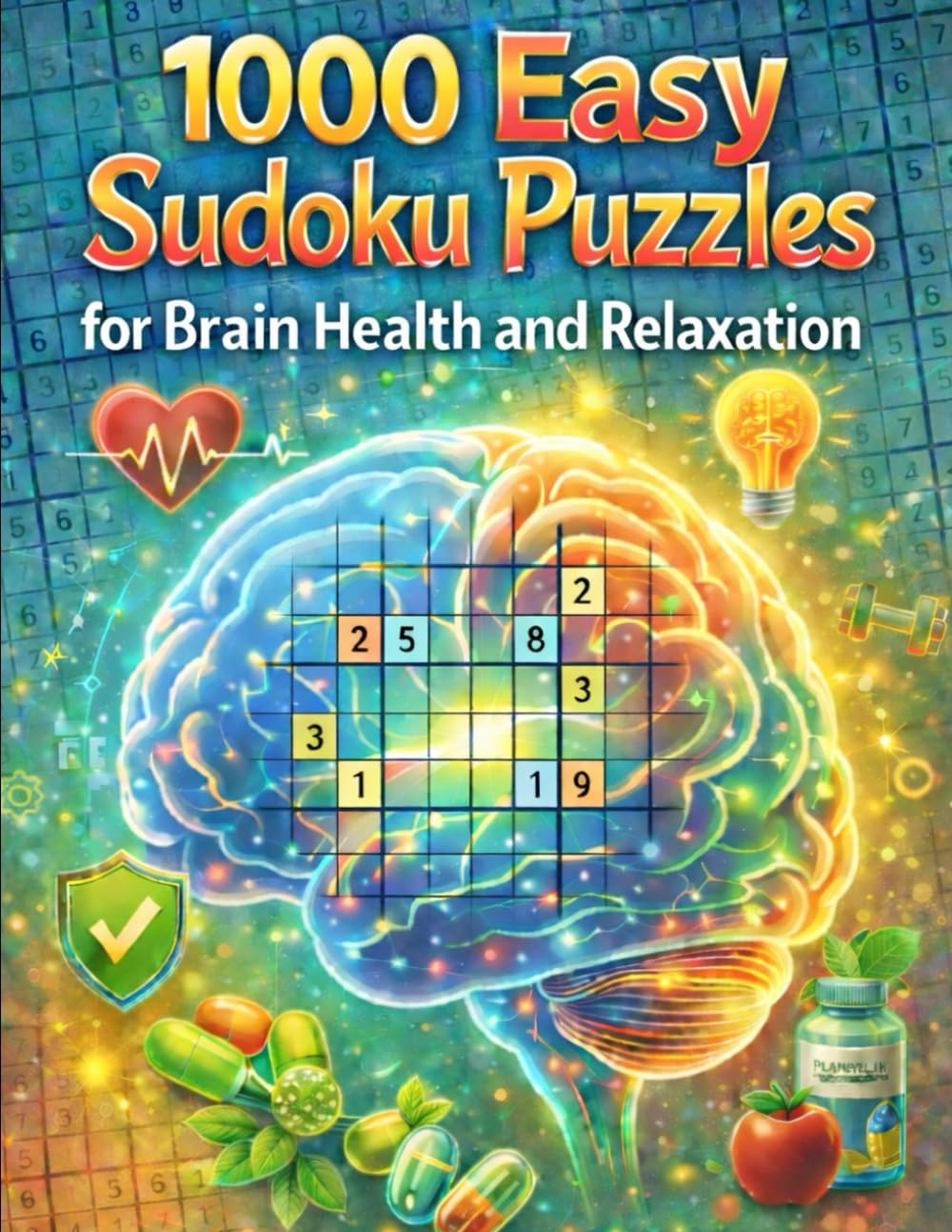 1000 Easy Sudoku Puzzles for Brain Health and Relaxation