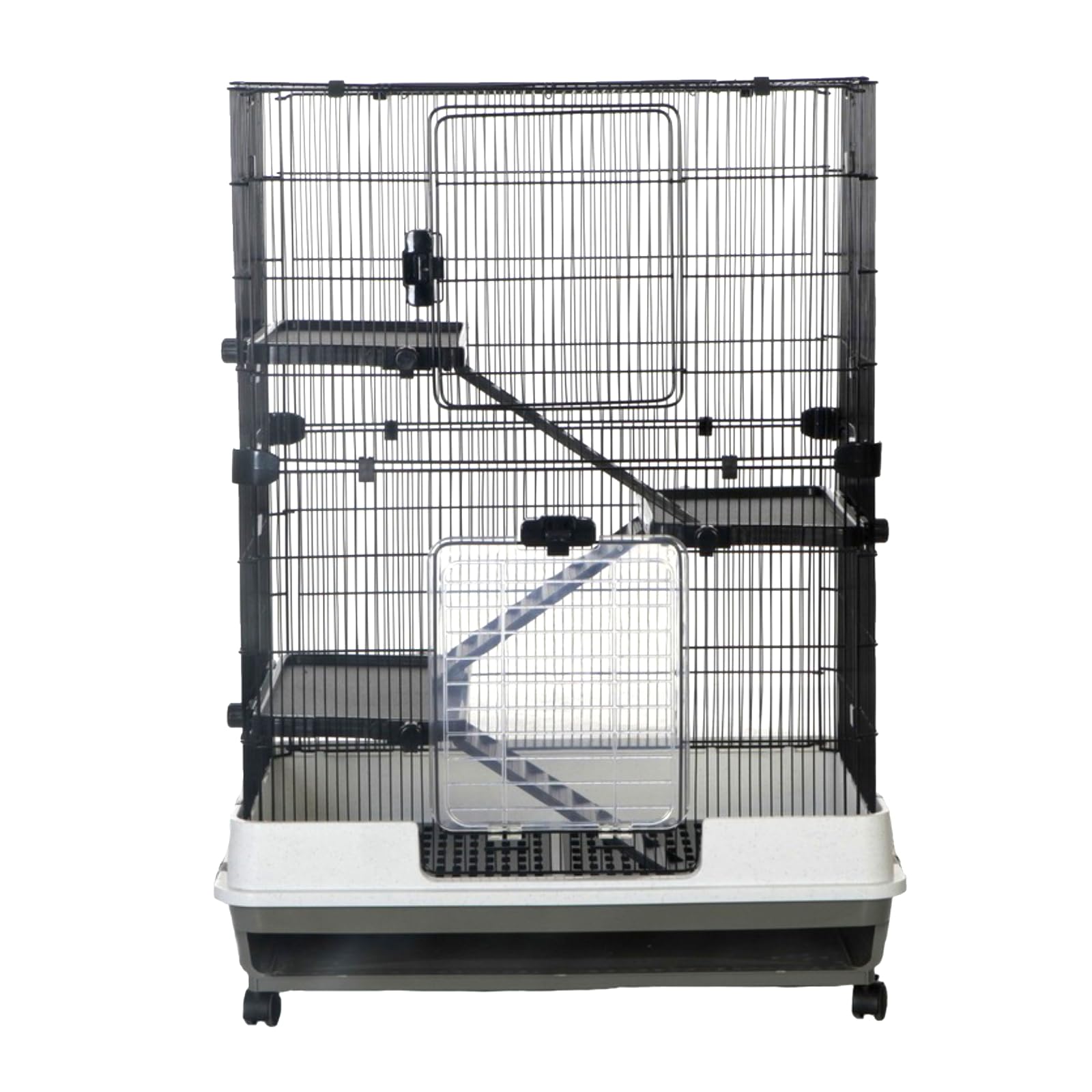 Little Friends Windsor Double 100cm Small Animal Rat Cage, Grey/White