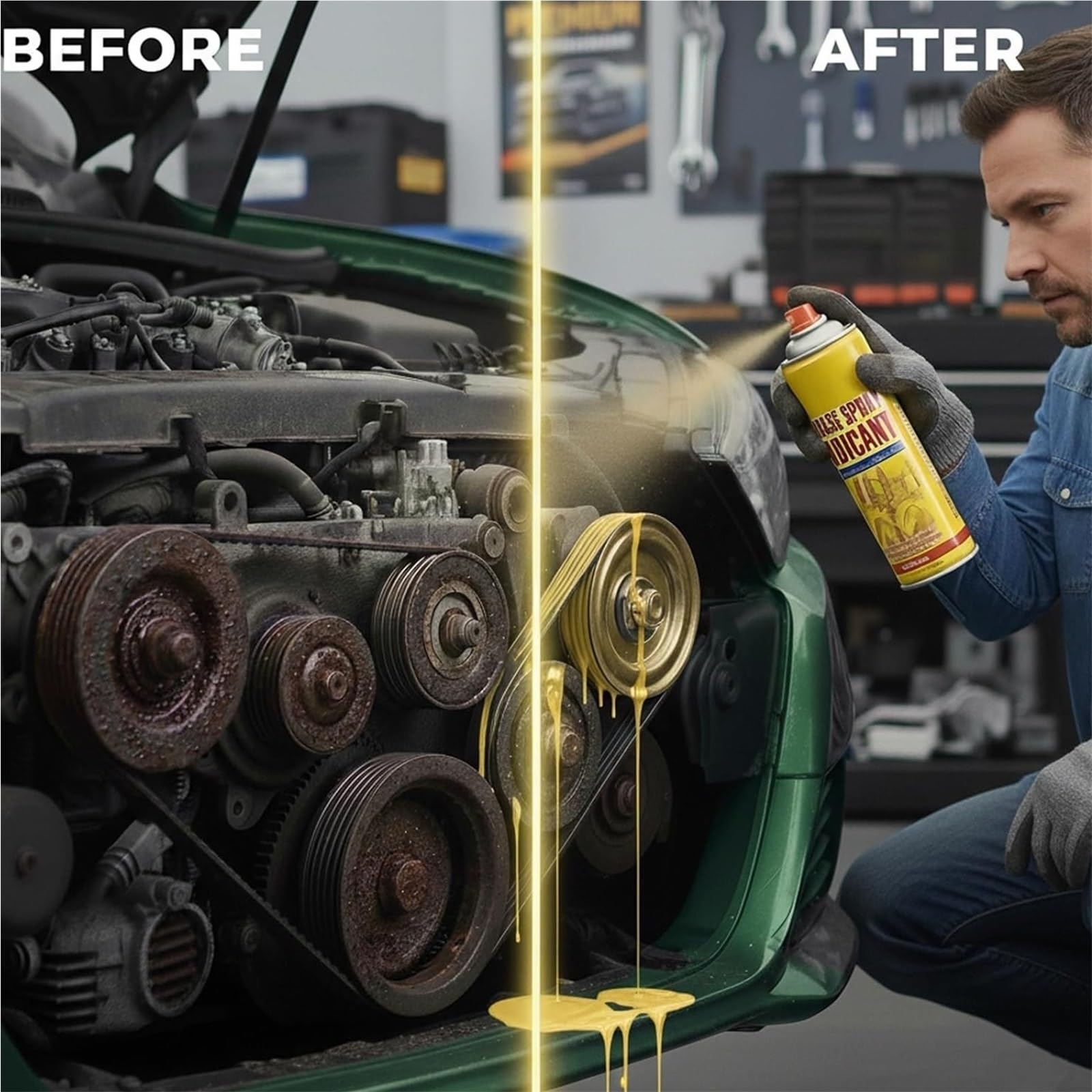 Spray Lubrificante Antiruggine Ad Azione Rapida 2 Pezzi in 1 lubrificante antiruggine Spray for rimozione ruggine ad Azione Rapida for Metallo, Formula Multiuso da 6, Once