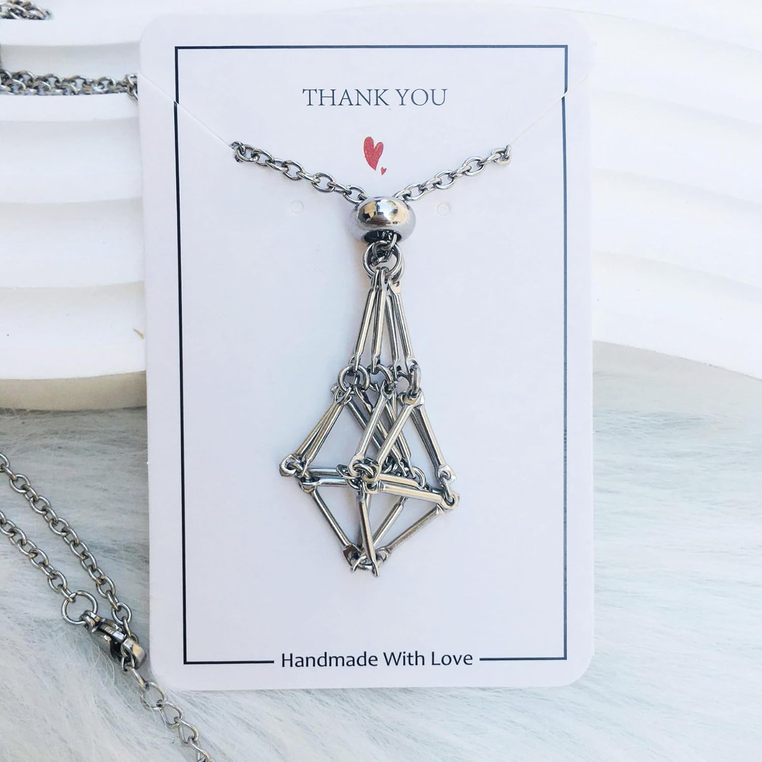 Kingdong DND D20 Dice Necklace - Interchangeable Stainless Steel Cage for d&d Dice, Dice Pendant DND Gift for Dungeon Master, D&D Player and RPG Gamer