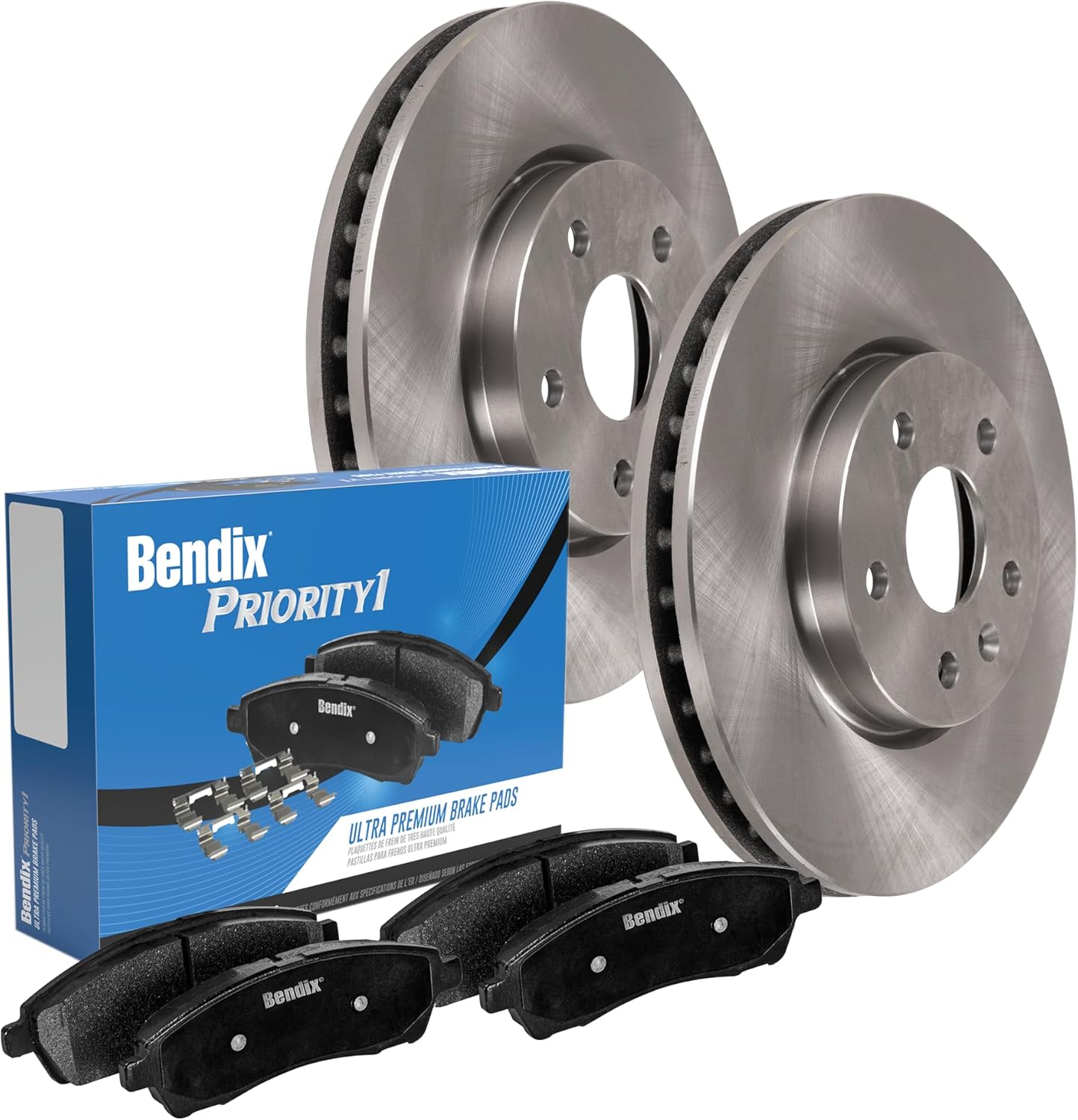 Bendix Priority1 Rear Brake Kit - Replacement for Ford Explorer 2015-2019, Flex 2015-2019, Police Interceptor Utility 2013-2019, Taurus 2015-2019, Lincoln MKS 2015-2016, MKT 2015-2016, MKT 2018-2019