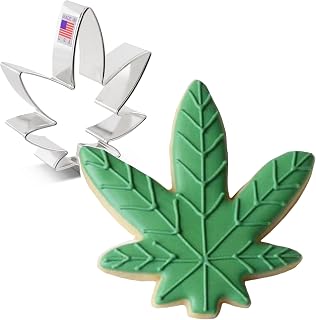 Ann Clark Cookie Cutters Marijuana Weed Leaf Cannabis Shaped Cookie Cutter 4/20 Gift, 3.5" made in USA