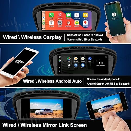 Miniatura 3 de PEMP Caja inalámbrica de CarPlay Android Airplay MMI para BMW E60 E61 E63 E64 E70 E71 E87 E90 CCC (CCC)