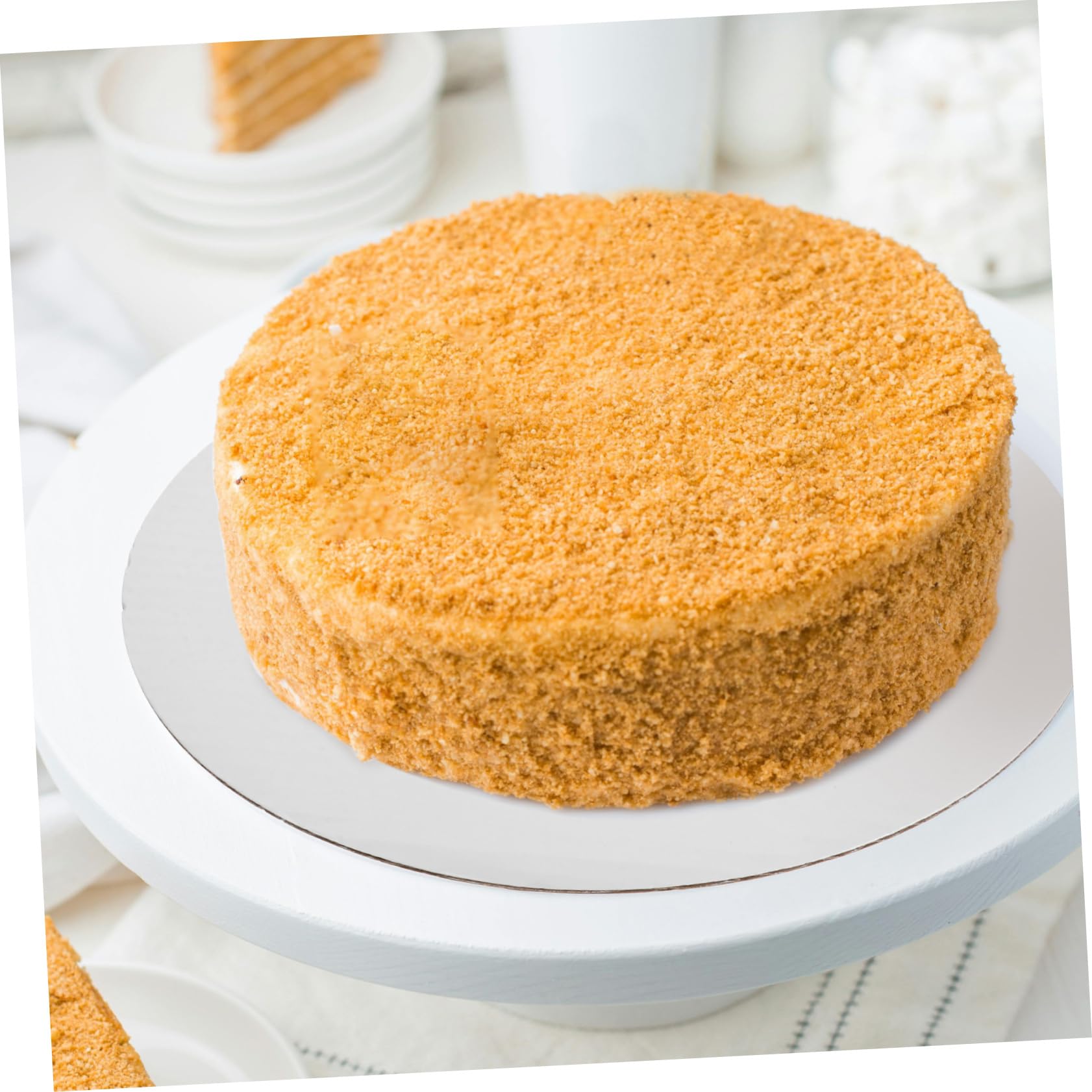 30pièces Panneaux à Gâteau Ronds Carton Support De Gâteau Pour Mariage Anniversaire Et Événements Pour Présentation Photographie De Desserts
