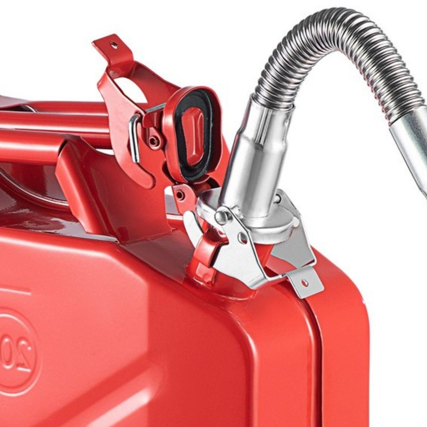 Edelstahl Einfüllstutzen Kanister Ausgießer, flexibler Benzinkanister Ausgießer für 5/10/20l Kanister, 30 cm Kaniste Auslauf für Auto, Motorrad, Schiff, Lastwagen