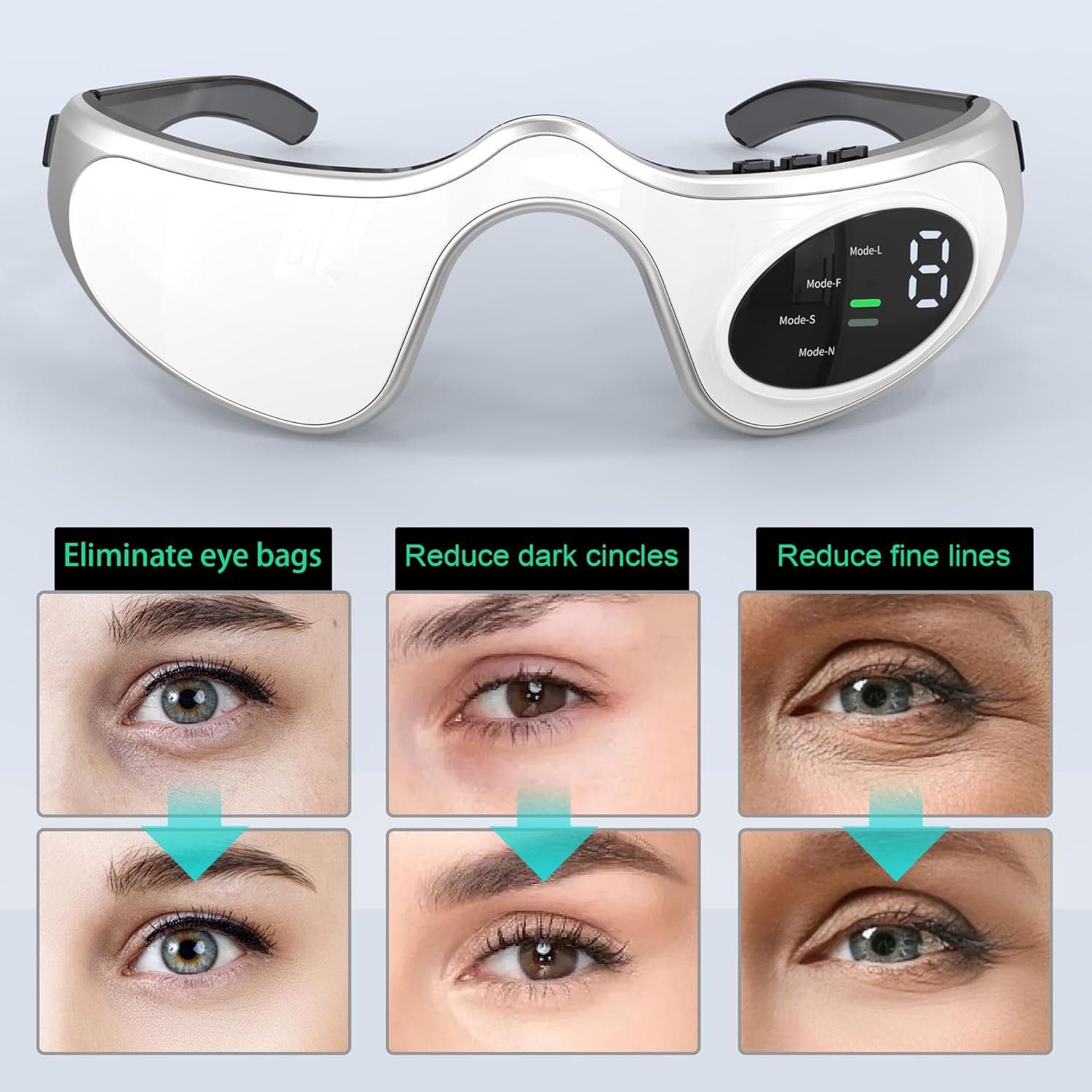 Under-Eye Red Light Therapy Device, Glasses for Dark Circles, Eye Bags, and Wrinkles - Image 6