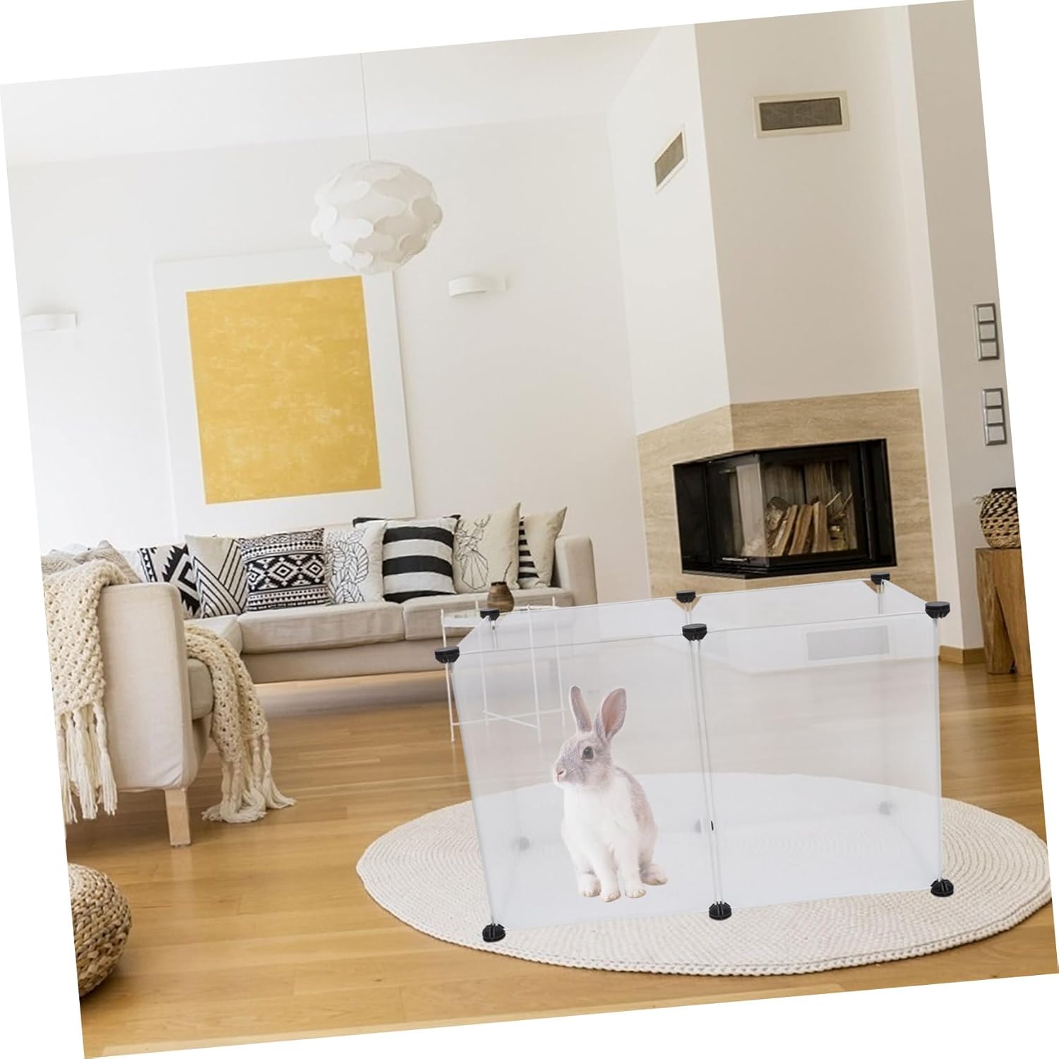 Yardwe Detachable Pet Fence Outdoor Pet Isolation Rabbit Safety Lightweight Portable Enclosure