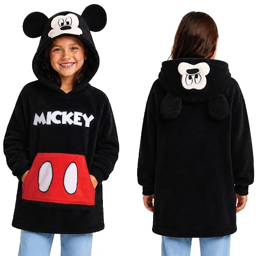 Disney Kids Oversized Wearable Plush Hoody Blanket Mickey and Lilo