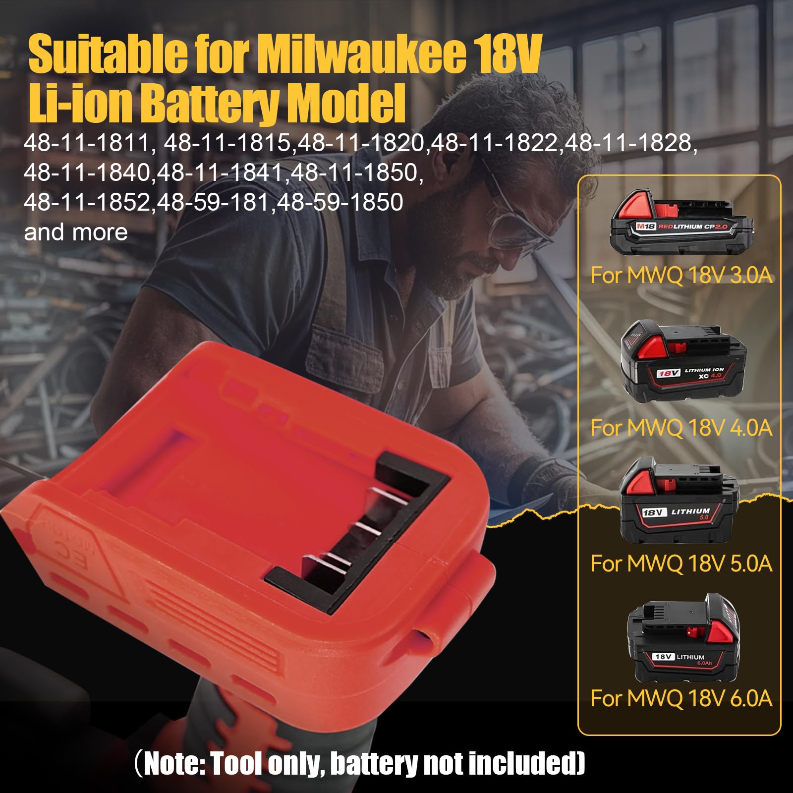 Forbici elettriche senza fili per Milwaukee batteria 18 V, 300 N.m Cesoia per lamiera senza spazzole, max. 2 mm di spessore per lamiera, tappeto, pelle, metallo