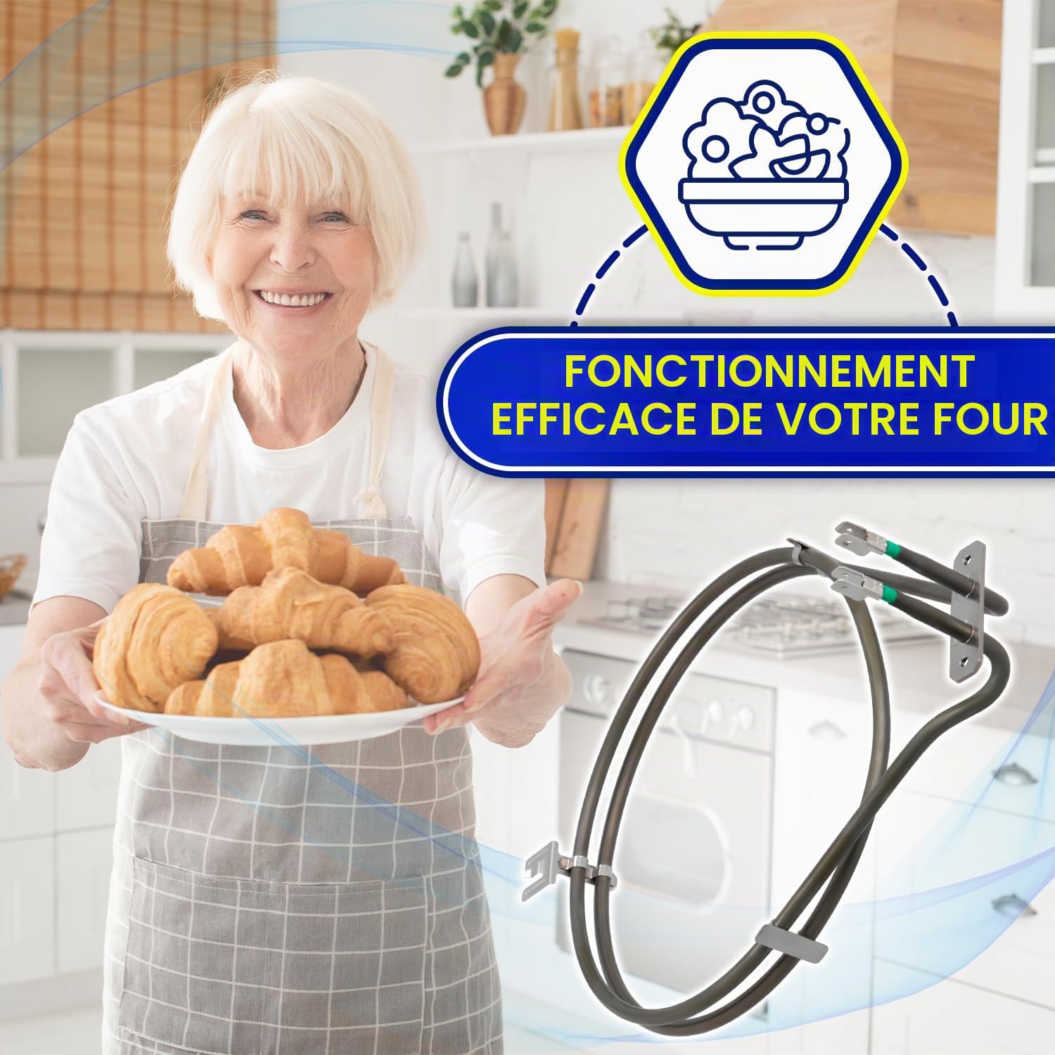 Circulaire Resistance pour Four 2100W 00435829 435829 pour Bosch pour Balay | C00298566 pour Indesit pour Whirlpool - Garantie de 10 Ans - MONTERAL