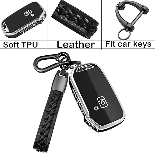 Miniatura 6 de Kirsnda Funda para llavero Kia, funda con llavero, TPU suave para proteger la llave del coche, compatible con Cerato Ceed Forte NIRO Sorento Seltos