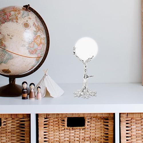 Miniatura 4 de Garneck Soporte de exhibición de bola de cristal, soporte de esfera de metal, soporte de exhibición con forma de árbol plateado, soporte de esfera