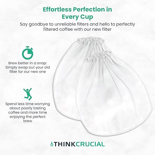 Miniatura 3 de Think Crucial Bolsa coladora de repuesto compatible con Toddy Cold Brew System 5 galones cerveceras comerciales, lavable y reutilizable (paquete de