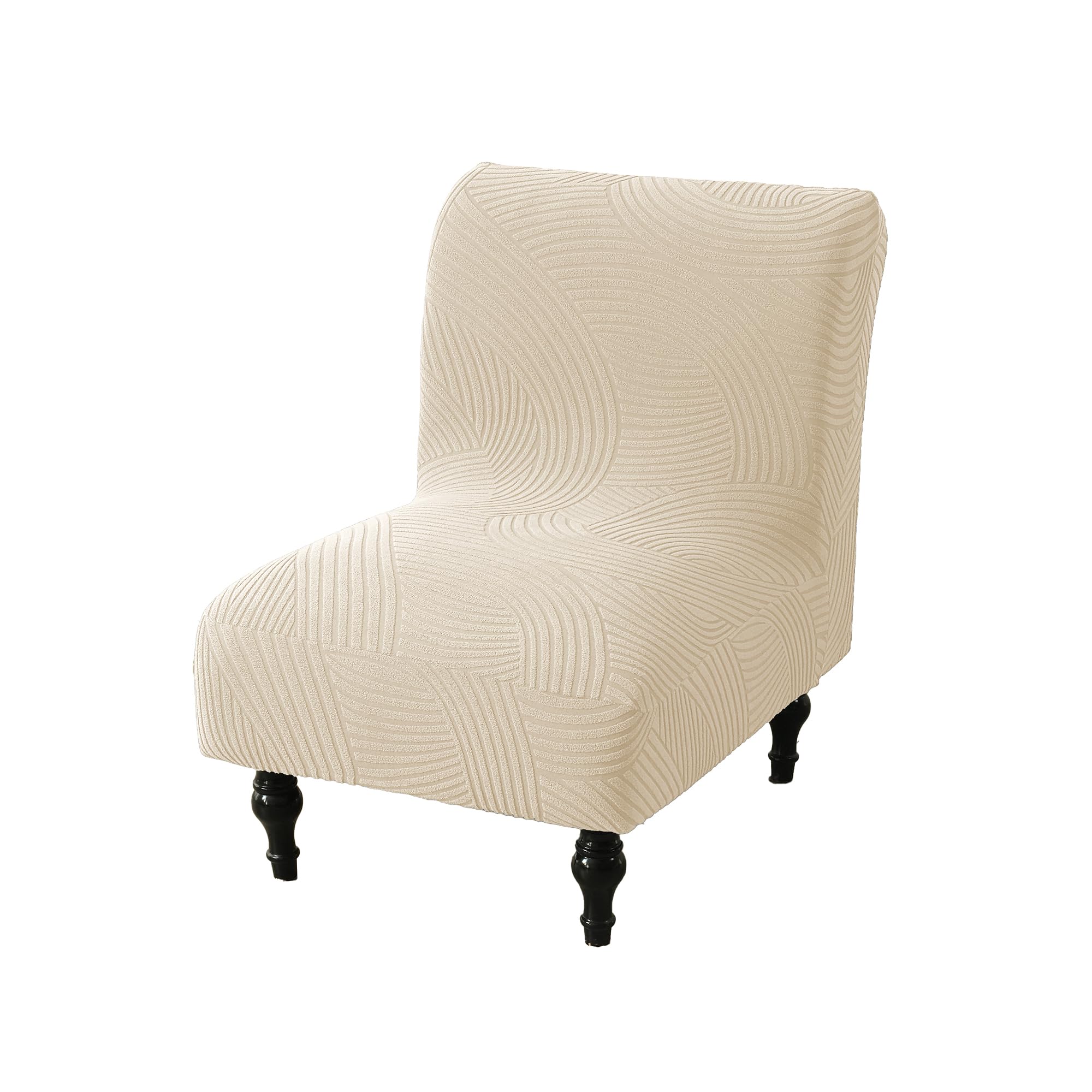 Eco-Ancheng Armless Chair Slipcover Removable Armless Accent Chairs Covers Washable Armless Slipper Chair Slipcover Printed Armless Chair Furniture Protector Covers for Living Dining Room Hotel,21