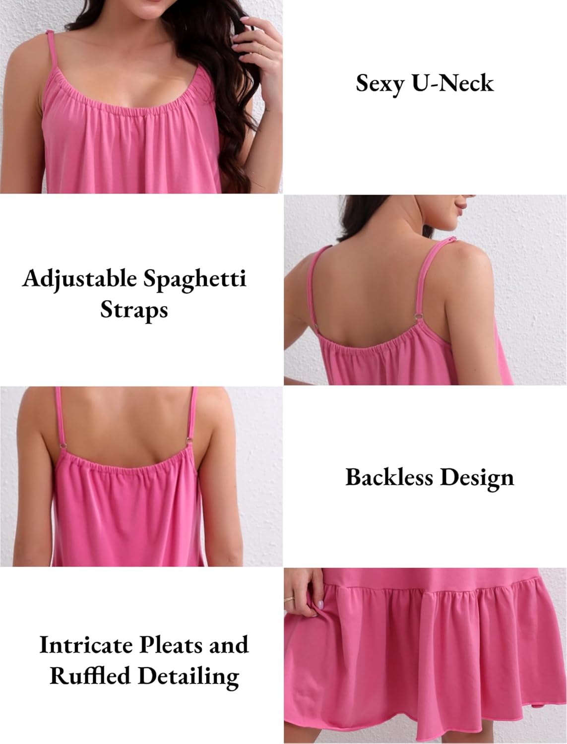 Cotton Nightgowns for Women Adjustable Spaghetti Strap Sleepwear Soft Sleeveless House Dress S-XXL - Image 7