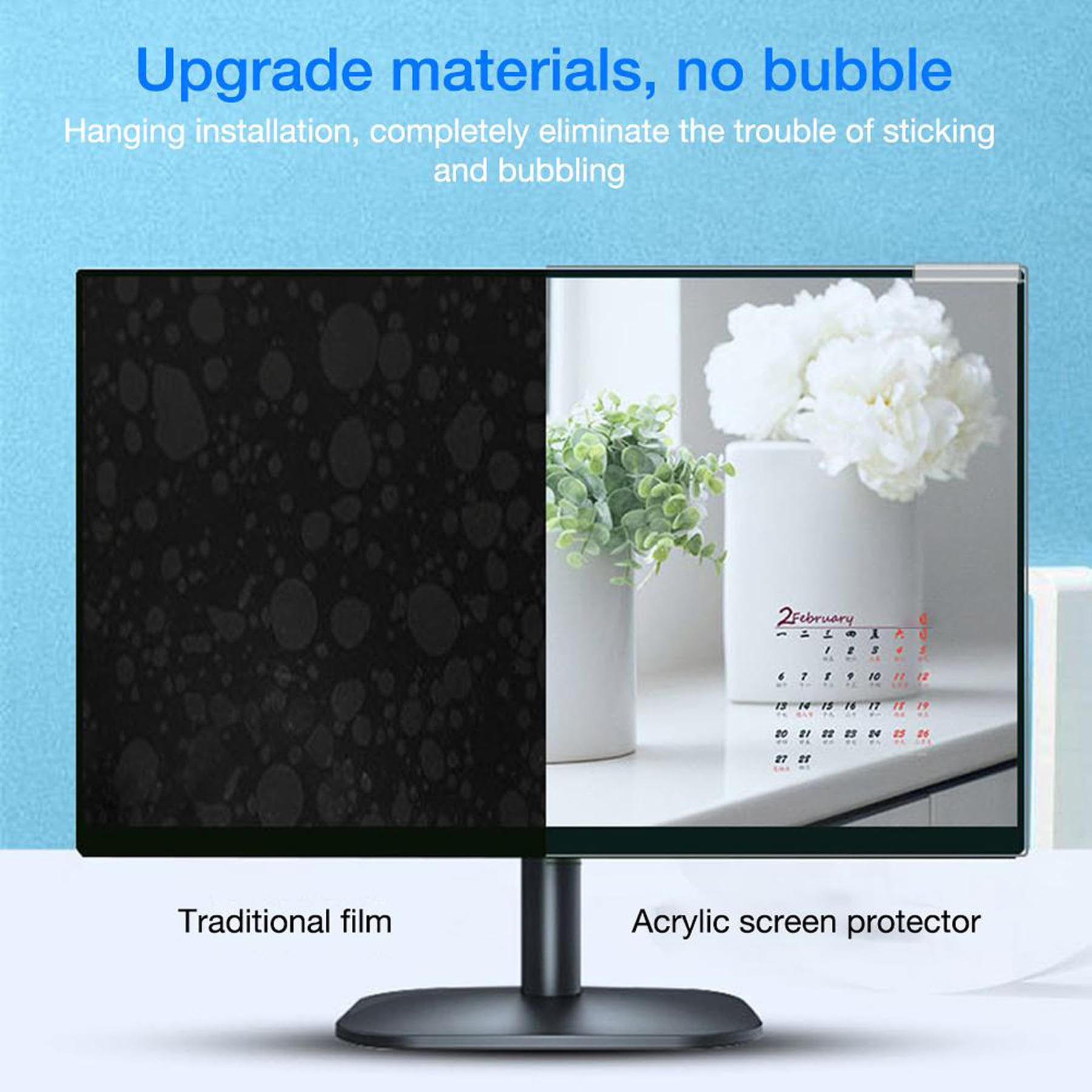 Laptop-Bildschirmschoner, 15,6/17-Zoll-Laptop-Displayschutzfolie, Acryl-Blaulichtfilter for Aufhängen(17 inch)