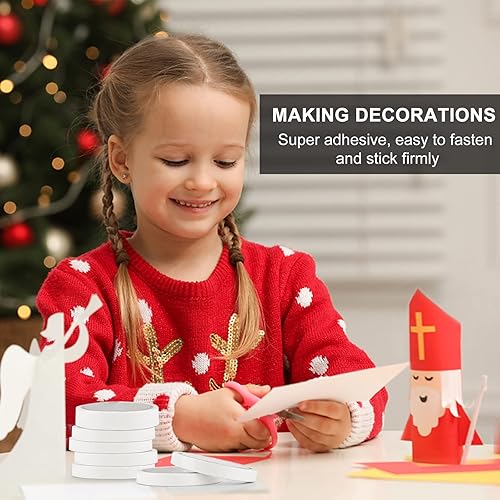 Miniatura 8 de Rouceyxin 8 rollos de cinta adhesiva de doble cara y 5 rollos de repuestos de cinta transparente, 34 pulgadas x 1000 pulgadas de cinta transparente